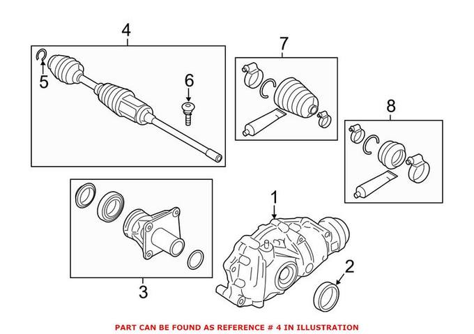 BMW CV Axle Assembly - Front Driver Left 31608657289